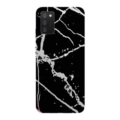 Samsung A03S Marble Cream Cracks Transparent Silicone TPU Θήκη