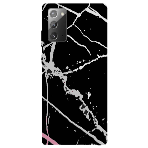 Samsung Note 20 Marble Cream Cracks Transparent Silicone TPU Θήκη