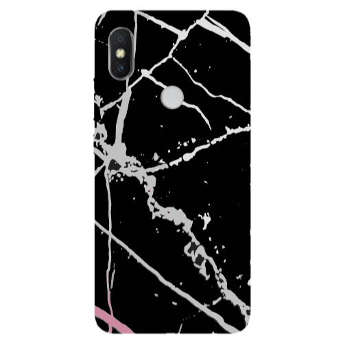 Xiaomi Redmi S2 Marble Cream Cracks Transparent Silicone TPU Θήκη