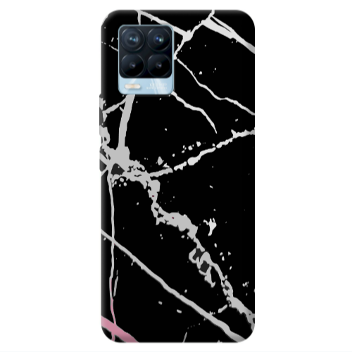 Realme 8 Pro Marble Cream Cracks Transparent Silicone TPU Θήκη