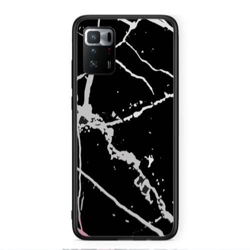 Xiaomi Poco X3 GT Marble Cream Cracks Black Glossy Θήκη