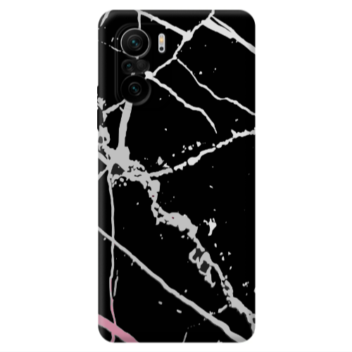 Xiaomi Poco F3 Marble Cream Cracks Transparent Silicone TPU Θήκη