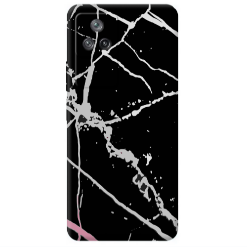 Xiaomi Poco F4 Marble Cream Cracks Transparent Silicone TPU Θήκη