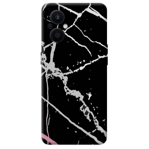 Oppo Reno 7 Lite Marble Cream Cracks Transparent Silicone TPU Θήκη