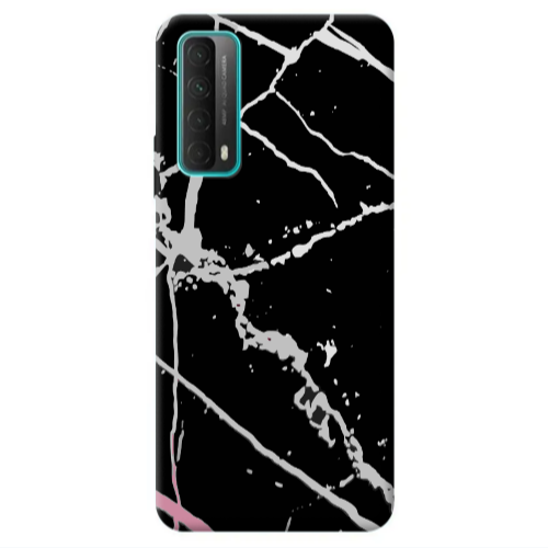 Huawei P Smart 2021 Marble Cream Cracks Transparent Silicone TPU Θήκη