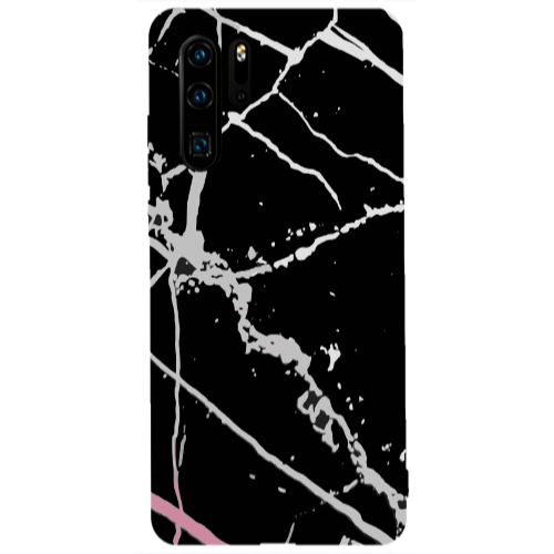 Huawei P30 Pro Marble Cream Cracks Transparent Silicone TPU Θήκη