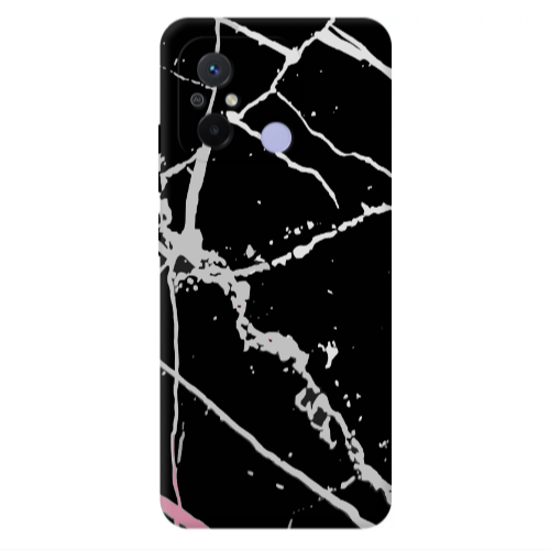 Xiaomi Redmi 12C Marble Cream Cracks Transparent Silicone TPU Θήκη