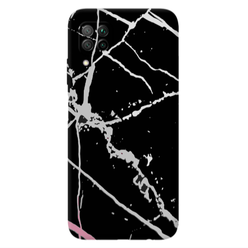 Huawei P40 Lite Marble Cream Cracks Transparent Silicone TPU Θήκη