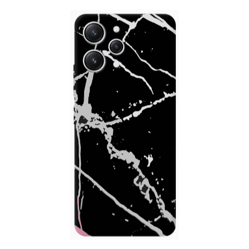 Xiaomi Redmi 12 Marble Cream Cracks Transparent Silicone TPU Θήκη
