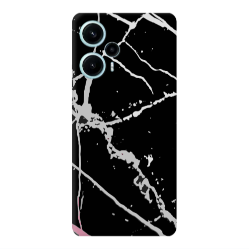 Xiaomi Poco F5 Marble Cream Cracks Transparent Silicone TPU Θήκη