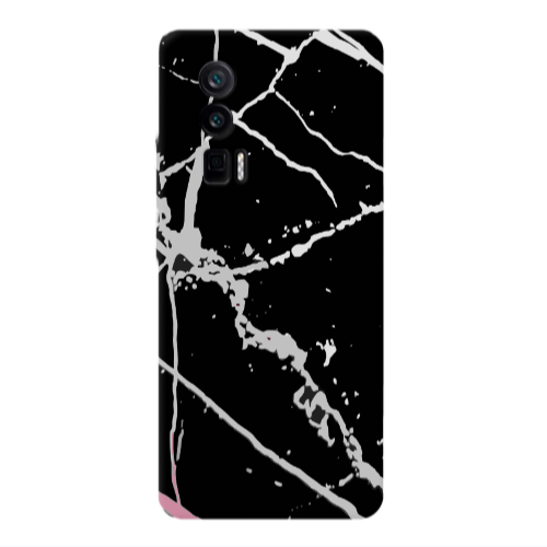Xiaomi Poco F5 Pro Marble Cream Cracks Transparent Silicone TPU Θήκη