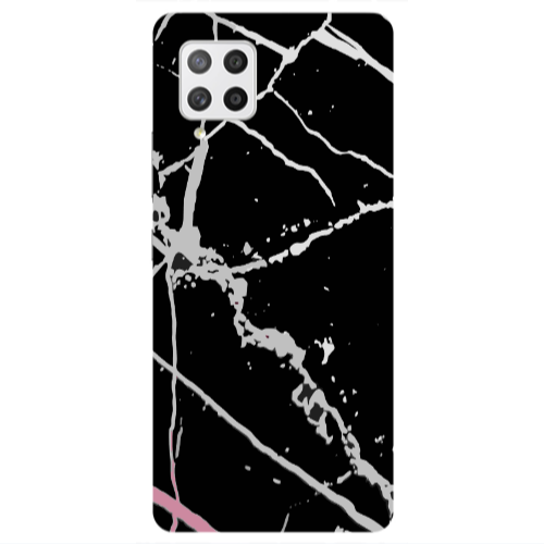 Samsung A42 5G Marble Cream Cracks Transparent Silicone TPU Θήκη