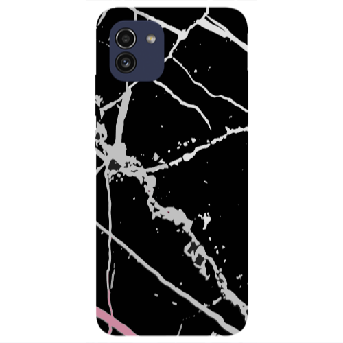 Samsung A03 Marble Cream Cracks Transparent Silicone TPU Θήκη