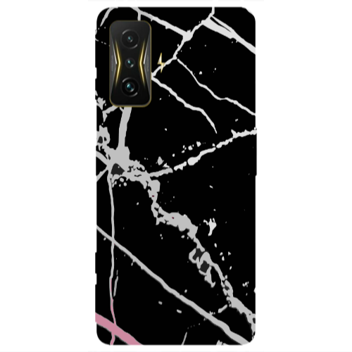 Xiaomi Poco F4 Gt Marble Cream Cracks Transparent Silicone TPU Θήκη