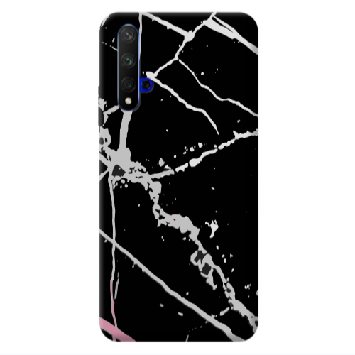 Huawei Nova 5 T Marble Cream Cracks Transparent Silicone TPU Θήκη