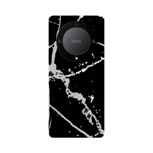 Honor Magic5 Lite 5G Marble Cream Cracks Transparent Silicone TPU Θήκη