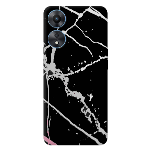 Oppo A 98 Marble Cream Cracks Transparent Silicone TPU Θήκη