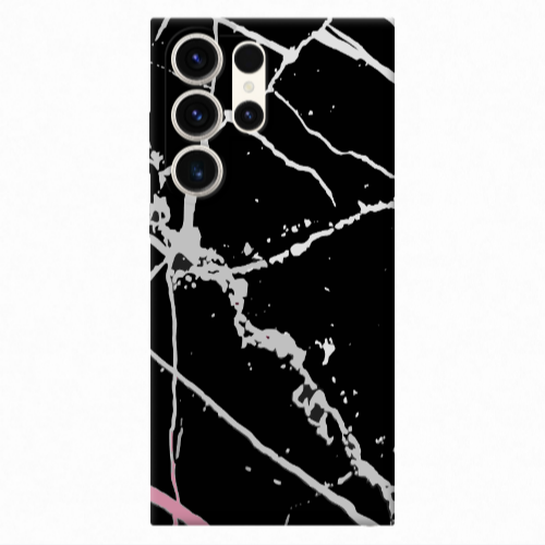 Samsung S24 Ultra Marble Cream Cracks Transparent Silicone TPU Θήκη