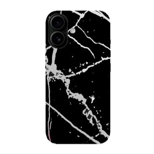 Apple Iphone 16 Marble Cream Cracks Transparent Silicone TPU Θήκη