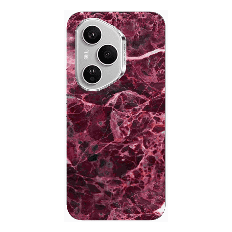 Honor Magic 400 Pro Marble Cherry Transparent Silicone TPU Θήκη