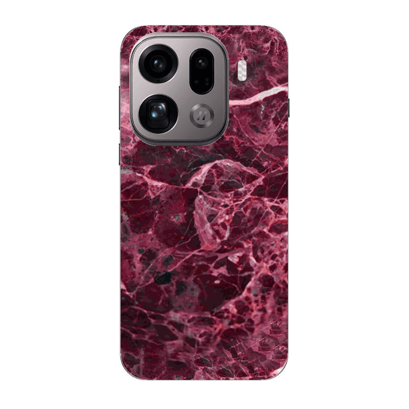Oppo Find X9 Pro Marble Cherry Transparent Silicone TPU Θήκη