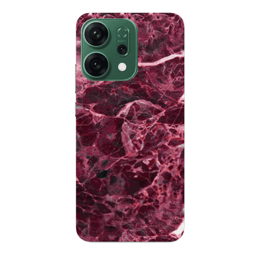 Oppo RENO 14 Marble Cherry Transparent Silicone TPU Θήκη