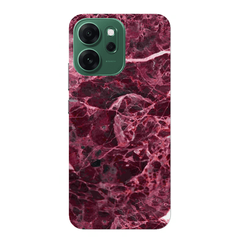 Oppo 14 F Marble Cherry Transparent Silicone TPU Θήκη