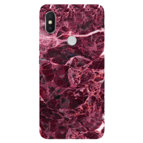 Xiaomi Redmi S2 Marble Cherry Transparent Silicone TPU Θήκη