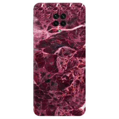 Xiaomi Redmi Note 9S Marble Cherry Transparent Silicone TPU Θήκη