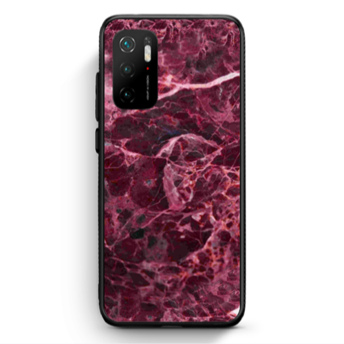 Xiaomi Poco M3 Pro Marble Cherry Black Glossy Θήκη