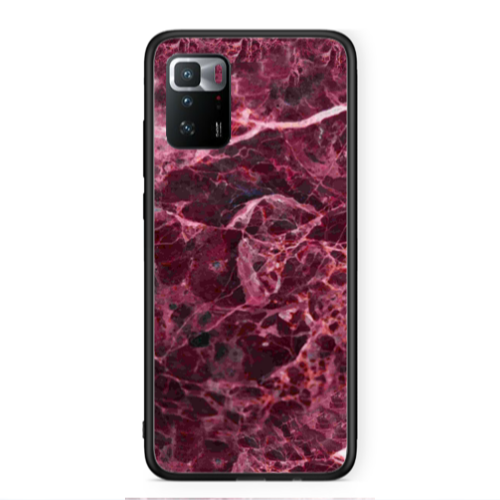 Xiaomi Poco X3 GT Marble Cherry Black Glossy Θήκη