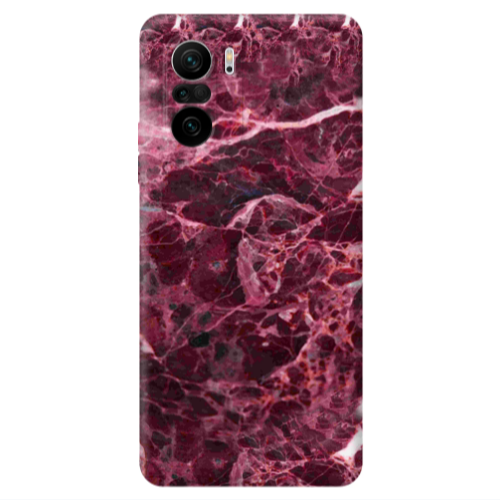 Xiaomi Poco F3 Marble Cherry Transparent Silicone TPU Θήκη
