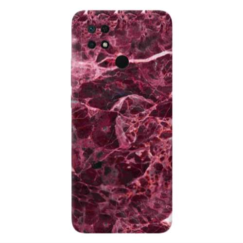 Xiaomi Poco C40 Marble Cherry Transparent Silicone TPU Θήκη