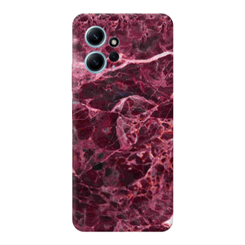 Xiaomi Redmi Note 12 4G Marble Cherry Transparent Silicone TPU Θήκη