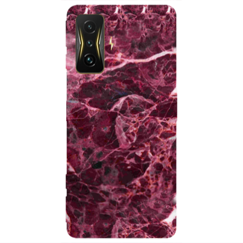 Xiaomi Poco F4 Gt Marble Cherry Transparent Silicone TPU Θήκη