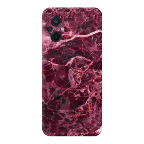 Xiaomi Poco M5 Marble Cherry Transparent Silicone TPU Θήκη