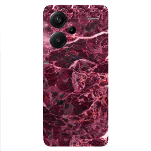 Xiaomi Redmi Note 13 Pro+ 5G  Marble Cherry Transparent Silicone TPU Θήκη