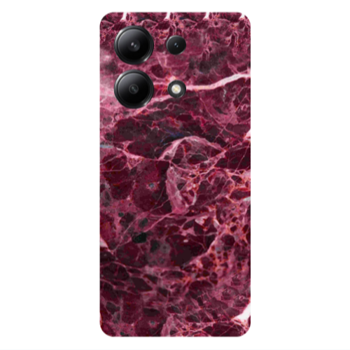 Xiaomi Redmi Note 13 4G Marble Cherry Transparent Silicone TPU Θήκη