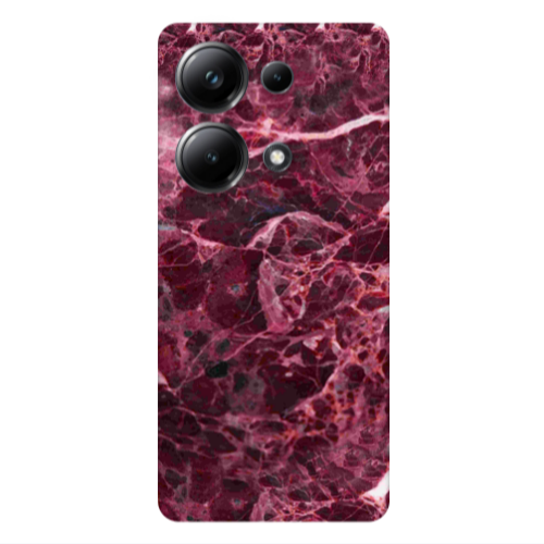 Xiaomi Poco M6 Pro 4G Marble Cherry Transparent Silicone TPU Θήκη