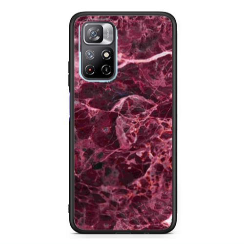 Xiaomi Poco M4 Pro 5G Marble Cherry Black Glossy Θήκη