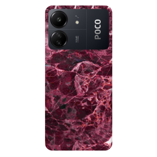 Xiaomi Poco C65 Marble Cherry Transparent Silicone TPU Θήκη