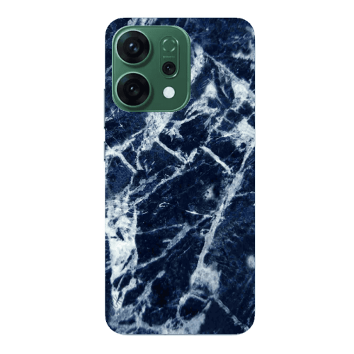 Oppo RENO 14 Marble Cracked Purple Transparent Silicone TPU Θήκη