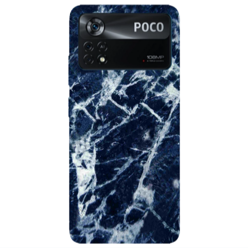 Xiaomi Poco X4 Pro Marble Cracked Purple Transparent Silicone TPU Θήκη