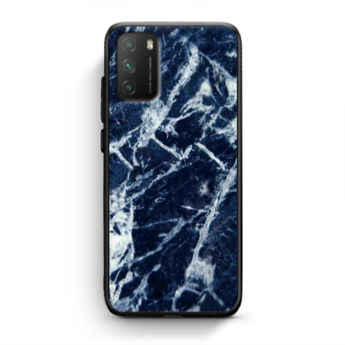 Xiaomi Poco M3 Marble Cracked Purple Black Glossy Θήκη