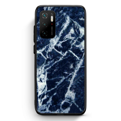 Xiaomi Poco M3 Pro Marble Cracked Purple Black Glossy Θήκη