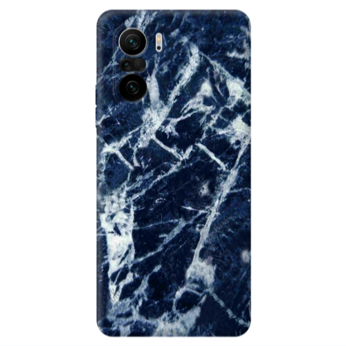 Xiaomi Poco F3 Marble Cracked Purple Transparent Silicone TPU Θήκη