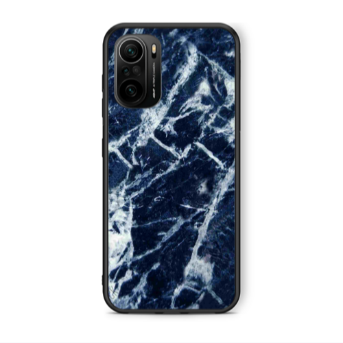 Xiaomi Poco F3 Marble Cracked Purple Black Glossy Θήκη