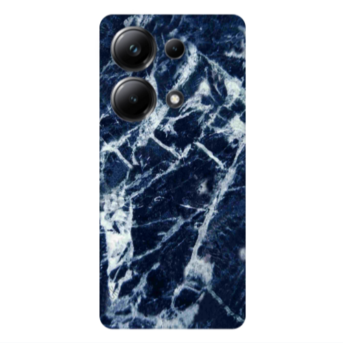 Xiaomi Poco M6 Pro 4G Marble Cracked Purple Transparent Silicone TPU Θήκη