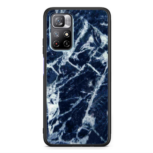 Xiaomi Poco M4 Pro 5G Marble Cracked Purple Black Glossy Θήκη
