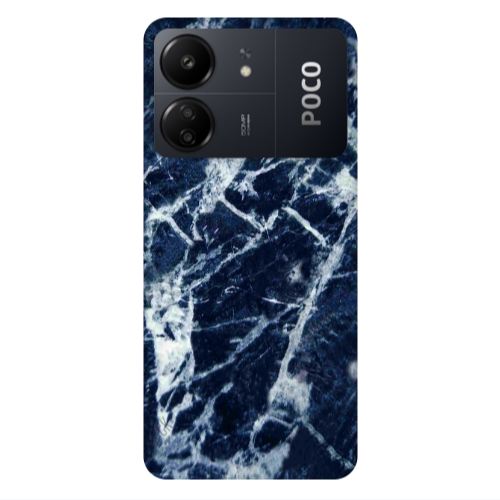 Xiaomi Poco C65 Marble Cracked Purple Transparent Silicone TPU Θήκη